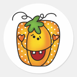 Sticker Rond Bonne Jack-o'-lantern