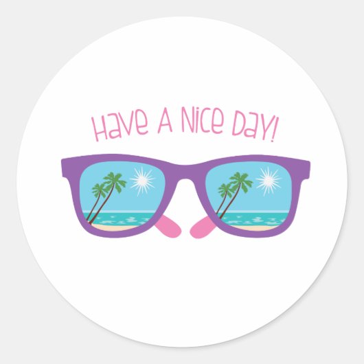 Sticker Rond Bonne Journée (Devant)