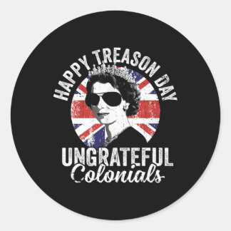 Sticker Rond Bonne journée de trahison ingrate Coloniaux drôle 