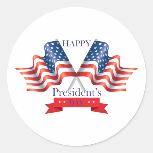 Sticker Rond Bonne journée du Président (Devant)