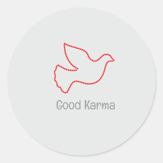 Sticker Rond Bonne Karma Dove (Devant)