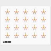 Sticker Rond Bonne licorne (Feuille)