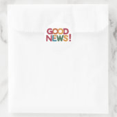 Sticker Rond Bonne nouvelle (Sac)
