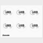 Sticker Rond Bonne nuit (Feuille)