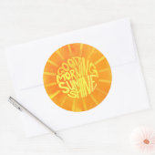 Sticker Rond Bonne nuit, Sunshine ! (Enveloppe)