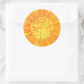 Sticker Rond Bonne nuit, Sunshine ! (Sac)