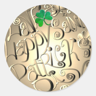 Sticker Rond "Bonne Saint Patrick"