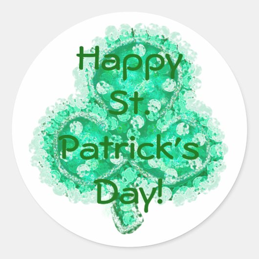Sticker Rond Bonne Saint Patrick ! (Devant)