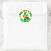 Sticker Rond Bonne Saint Patrick pour vous | Cute Leprechaun (Sac)