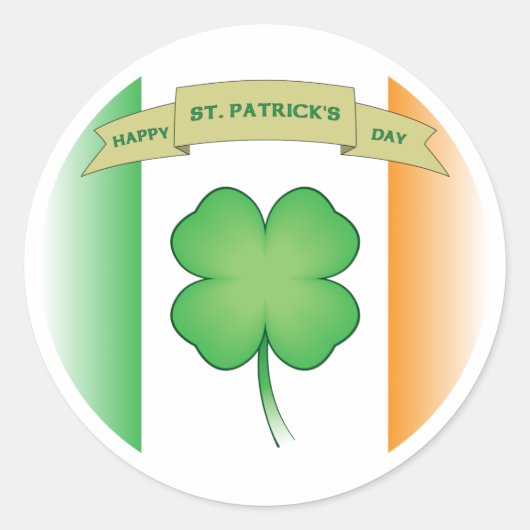 Sticker Rond Bonne Saint Patrick's Day (Devant)