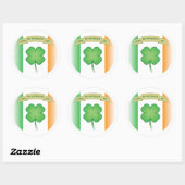 Sticker Rond Bonne Saint Patrick's Day (Feuille)