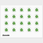Sticker Rond Bonne Saint Patrick's Day (Feuille)