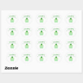 Sticker Rond Bonne Saint Patrick's Day (Feuille)