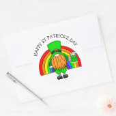 Sticker Rond Bonne Saint Patrick's Day | Gnome Leprechaun (Enveloppe)