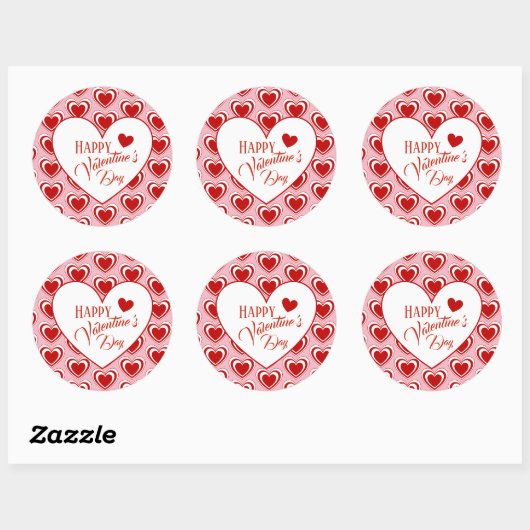 Sticker Rond Bonne Saint Valentin (Feuille)