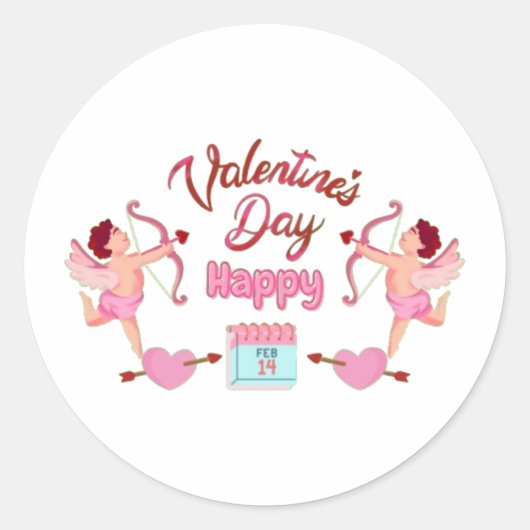 Sticker Rond Bonne Saint Valentin : Cadeaux parfaits pour votre (Devant)