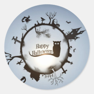 Sticker Rond Bonne salutation Halloween