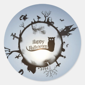 Sticker Rond Bonne salutation Halloween