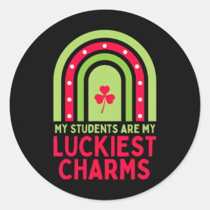 Sticker Rond Bonne St Patrick's Day Enseignant School Saint Pat