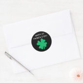 Sticker Rond Bonne St Patrick's Day Irish Shamrock Leaf 2024 (Enveloppe)