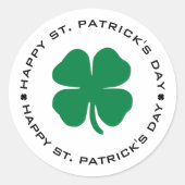 Sticker Rond Bonne St. Patrick's Day Shamrock Lucky Charm (Devant)