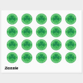 Sticker Rond Bonne St. Patrick's Day Shamrock vert (Feuille)