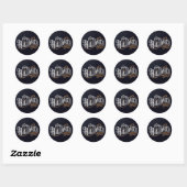 Sticker Rond Bonne typographie d'Halloween (Feuille)
