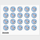 Sticker Rond Bonne vache - Personnalisable ! (Feuille)