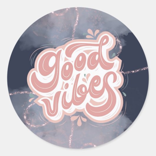 Sticker Rond Bonne Vibration (Devant)