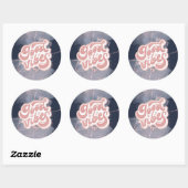 Sticker Rond Bonne Vibration (Feuille)