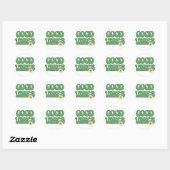 Sticker Rond Bonne Vibration (Feuille)