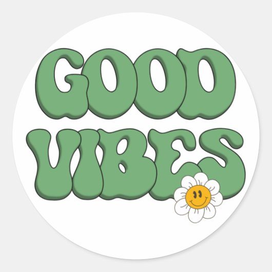 Sticker Rond Bonne Vibration (Devant)
