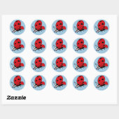 Sticker Rond Bonne Wings Ladybug (Feuille)