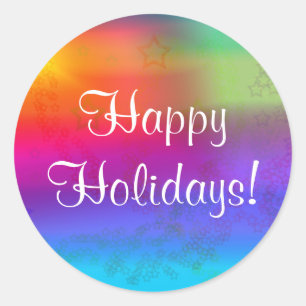 Sticker Rond Bonnes fêtes !