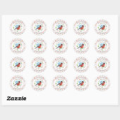 Sticker Rond Bonnes Fêtes Bird (Feuille)