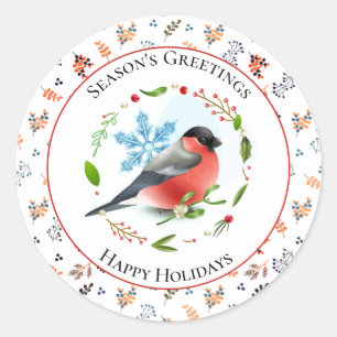 Sticker Rond Bonnes Fêtes Bird