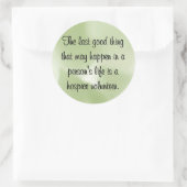 Sticker Rond Bonnes oeuvres du bénévole de l'Hospice (Sac)