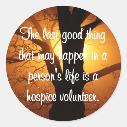 Sticker Rond Bonnes oeuvres du bénévole de l'Hospice (Devant)