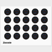 Sticker Rond Bonnes Personnes Dansant À La Maison Musique (Feuille)