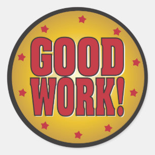 Sticker Rond BONNES reconnaissance et appréciation de TRAVAIL