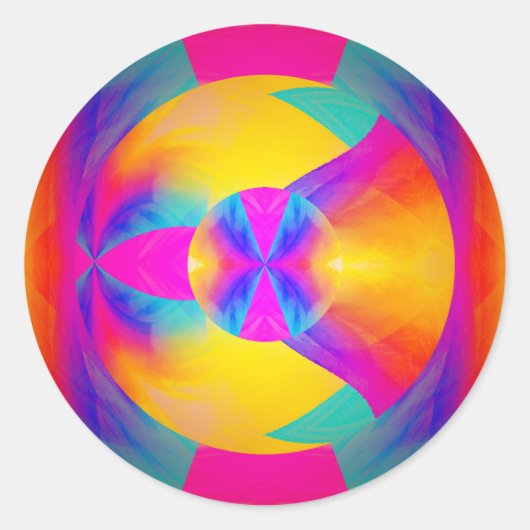 Sticker Rond Bonnes vibrations (Devant)