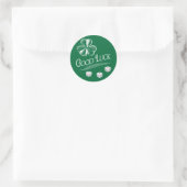 Sticker Rond Bonnet vert bonne chance (Sac)
