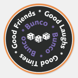 Sticker Rond Bons amis de Bunco - pourpre