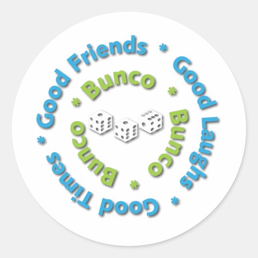 Sticker Rond bons amis du bunco (Devant)