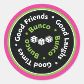 Sticker Rond bons amis du bunco (Devant)