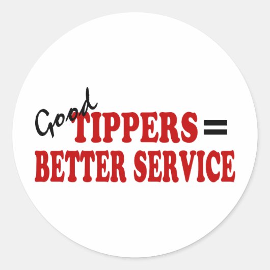 Sticker Rond Bons conseils= Meilleur service (Devant)