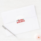 Sticker Rond Bons conseils= Meilleur service (Enveloppe)