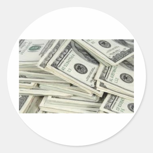 Sticker Rond Bons d'un dollar (Devant)