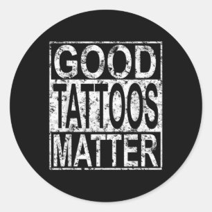 Sticker Rond Bons tatouages traditionnel tatouage amusant Tatou