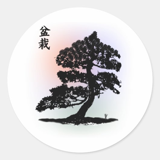 Sticker Rond bonsai 01 (Devant)